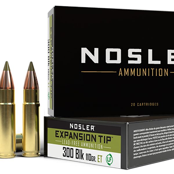 Nosler 40660 E-Tip 300Blackout 110gr E Tip Lead Free 20 Per Box/20 Case