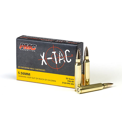 PMC 5.56 NATO 55GR FMJBT 20RD